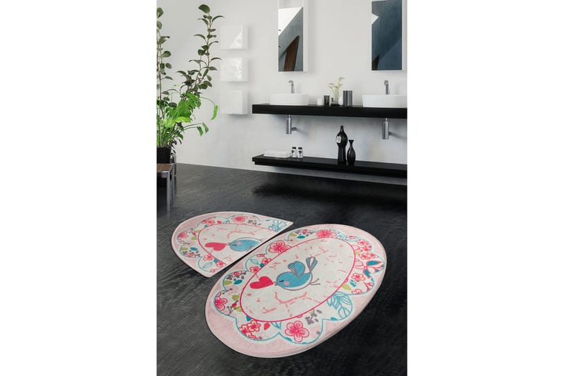 Chilai Home Badematte Sett med 2 - Multi - Tekstiler & tepper - Baderomstekstiler