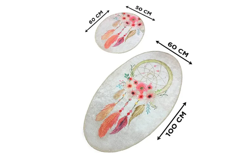 Chilai Home Badematte Sett med 2 - Multi - Tekstiler & tepper - Baderomstekstiler