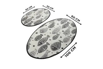 Chilai Home Badematte Sett med 2 - Multi - Tekstiler & tepper - Baderomstekstiler