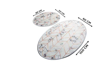 Chilai Home Badematte Sett med 2 - Multi - Tekstiler & tepper - Baderomstekstiler