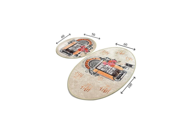 Chilai Home Badematte Sett med 2 - Multi - Tekstiler & tepper - Baderomstekstiler