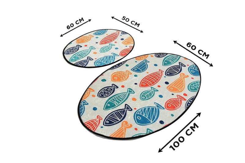 Chilai Home Badematte Sett med 2 - Multi - Tekstiler & tepper - Baderomstekstiler