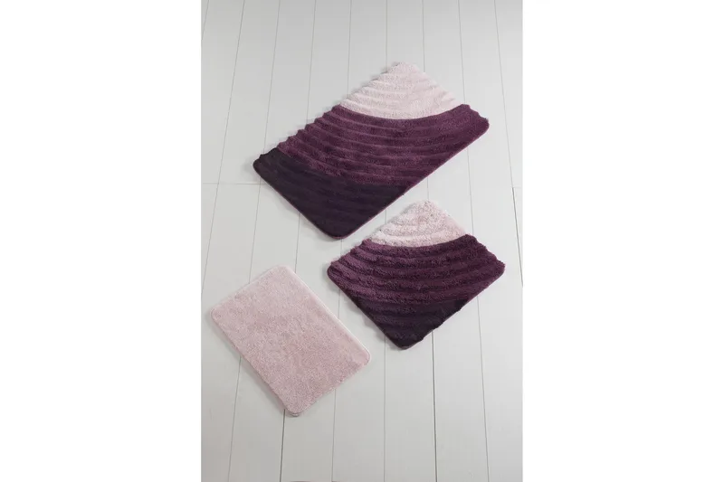 Chilai Home Badematte Sett med 3 - Multi - Tekstiler & tepper - Baderomstekstiler