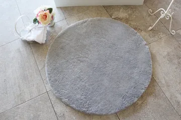 Chilai Home by Alessia Badematte 90 Rund - Grå - Tekstiler & tepper - Baderomstekstiler
