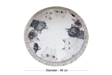 Chilai Home by Alessia Badematte 90 Rund - Multi - Tekstiler & tepper - Baderomstekstiler