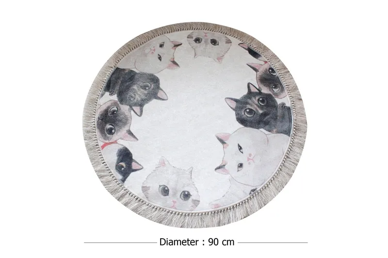 Chilai Home by Alessia Badematte 90 Rund - Multi - Tekstiler & tepper - Baderomstekstiler