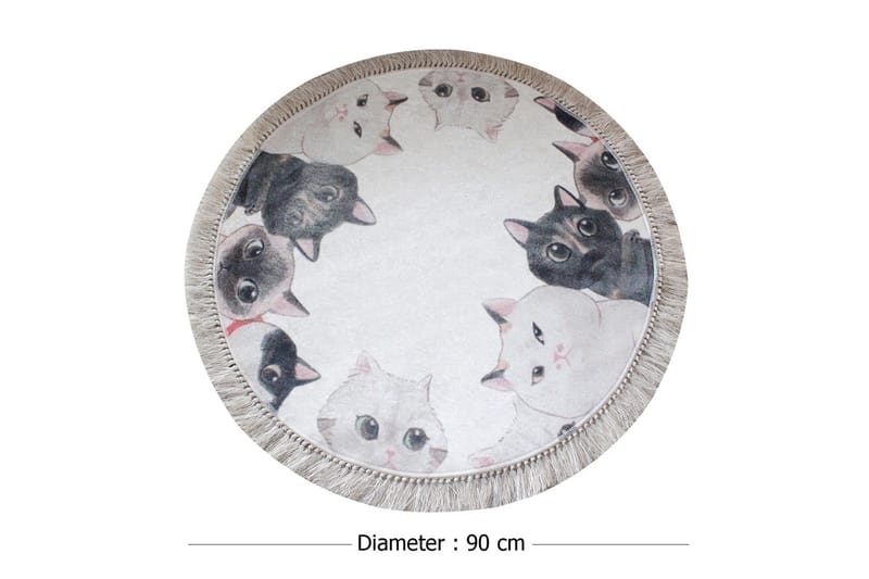 Chilai Home by Alessia Badematte 90 Rund - Multi - Tekstiler & tepper - Baderomstekstiler