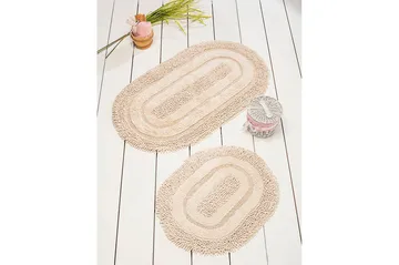 Chilai Home by Alessia Badematte Sett med 2 - Sand - Tekstiler & tepper - Baderomstekstiler