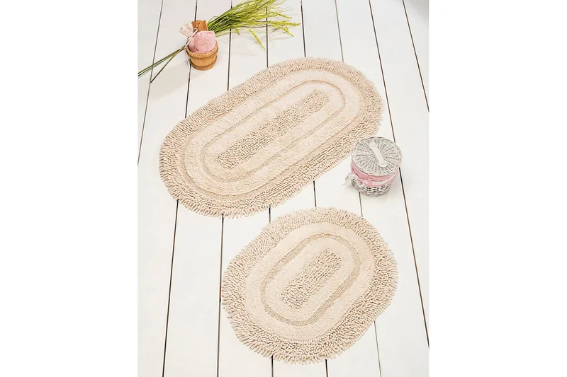 Chilai Home by Alessia Badematte Sett med 2 - Sand - Tekstiler & tepper - Baderomstekstiler