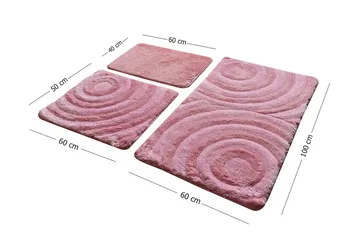 Chilai Home by Alessia Badematte Sett med 3 - Multi - Tekstiler & tepper - Baderomstekstiler