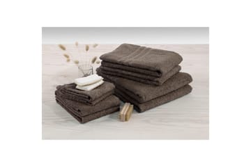 Dusjhåndkle Basic Frotté 65 x 130 cm - Brun - Tekstiler & tepper - Baderomstekstiler