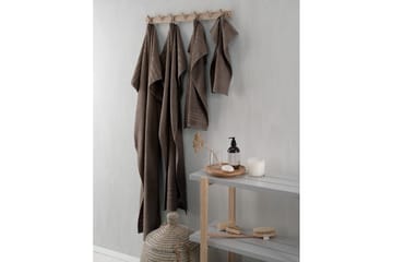 Dusjhåndkle Basic Frotté 65 x 130 cm - Brun - Tekstiler & tepper - Baderomstekstiler