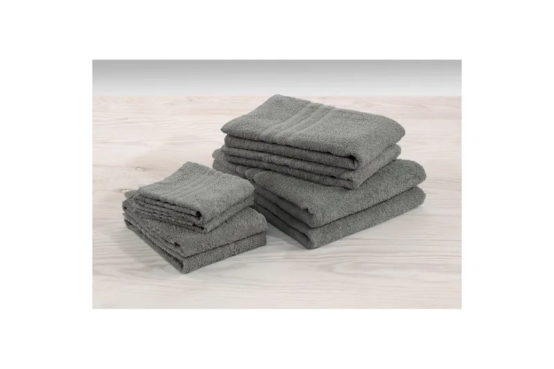 Dusjhåndkle Basic Frotté 65 x 130 cm - Grå - Tekstiler & tepper - Baderomstekstiler