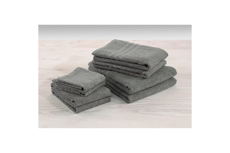 Dusjhåndkle Basic Frotté 65 x 130 cm - Grå - Tekstiler & tepper - Baderomstekstiler