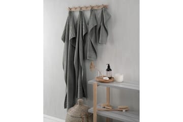 Dusjhåndkle Basic Frotté 65 x 130 cm - Grå - Tekstiler & tepper - Baderomstekstiler