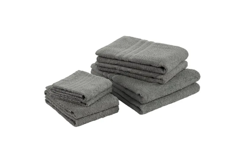 Dusjhåndkle Basic Frotté 65 x 130 cm, Grå
