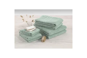 Dusjhåndkle Basic Frotté 65 x 130 cm - Grønn - Tekstiler & tepper - Baderomstekstiler
