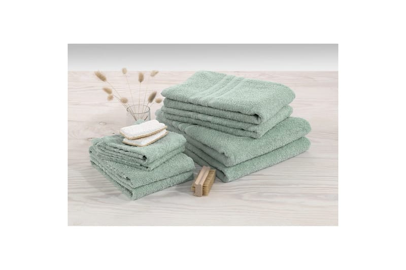 Dusjhåndkle Basic Frotté 65 x 130 cm - Grønn - Tekstiler & tepper - Baderomstekstiler