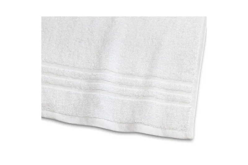 Dusjhåndkle Basic Frotté 65 x 130 cm, Hvit