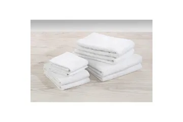 Dusjhåndkle Basic Frotté 65 x 130 cm - Hvit - Tekstiler & tepper - Baderomstekstiler