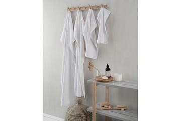Dusjhåndkle Basic Frotté 65 x 130 cm - Hvit - Tekstiler & tepper - Baderomstekstiler