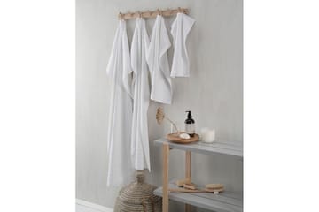 Dusjhåndkle Basic Frotté 65 x 130 cm - Hvit - Tekstiler & tepper - Baderomstekstiler