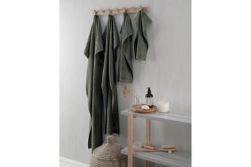 Dusjhåndkle Basic Frotté 65 x 130 cm - Mørk grønn - Tekstiler & tepper - Baderomstekstiler