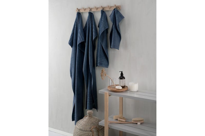Dusjhåndkle Basic Frotté 65 x 130 cm - Marineblå - Tekstiler & tepper - Baderomstekstiler