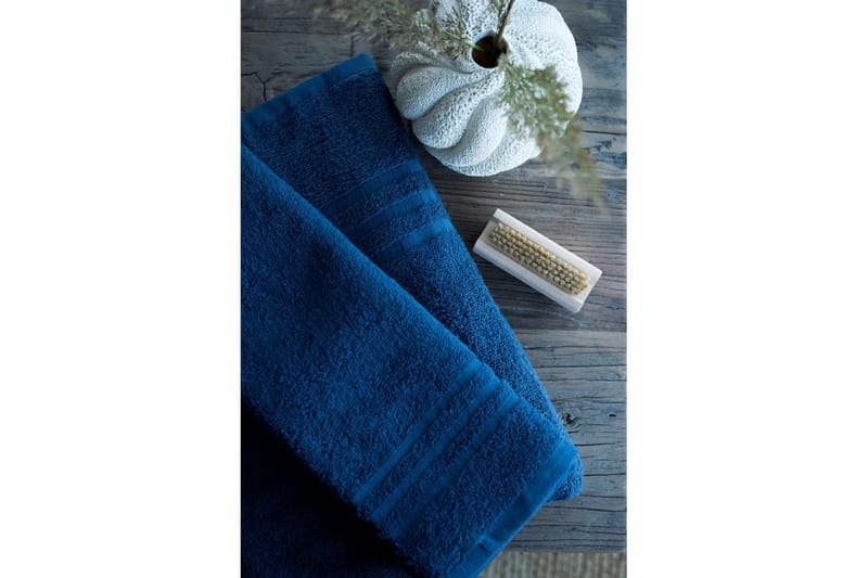 Dusjhåndkle Basic Frotté 65 x 130 cm - Marineblå - Tekstiler & tepper - Baderomstekstiler