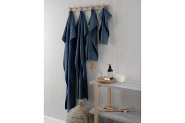 Dusjhåndkle Basic Frotté 65 x 130 cm - Marineblå - Tekstiler & tepper - Baderomstekstiler