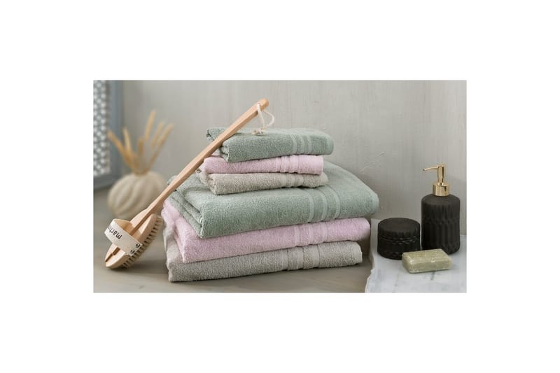 Dusjhåndkle Basic Frotté 65 x 130 cm - Rosa - Tekstiler & tepper - Baderomstekstiler