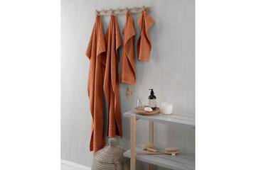 Dusjhåndkle Basic Frotté 65 x 130 cm - Rust - Tekstiler & tepper - Baderomstekstiler