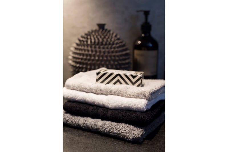 Dusjhåndkle Basic Frotté 65 x 130 cm - Svart - Tekstiler & tepper - Baderomstekstiler