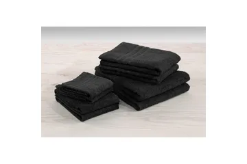 Dusjhåndkle Basic Frotté 65 x 130 cm - Svart - Tekstiler & tepper - Baderomstekstiler