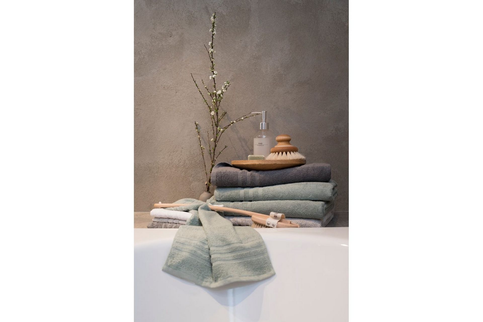 Frotté Basic 50 x 70 cm Grønn - Grønn - Tekstiler & tepper - Baderomstekstiler