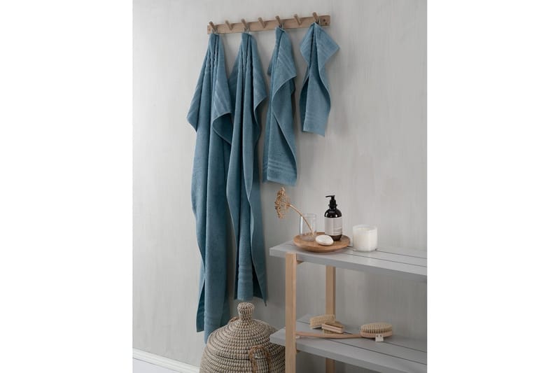 Gjesthåndkle Basic Frotté - Blå - Tekstiler & tepper - Baderomstekstiler