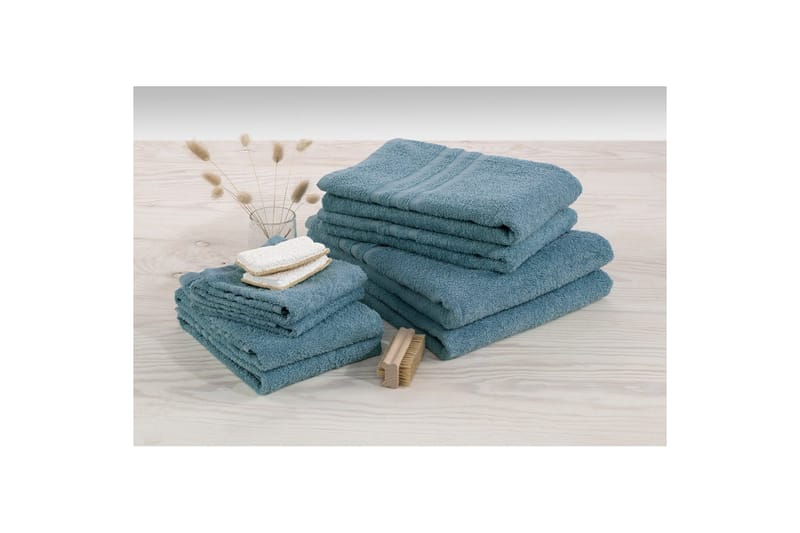 Gjesthåndkle Basic Frotté - Blå - Tekstiler & tepper - Baderomstekstiler