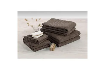 Gjesthåndkle Basic Frotté - Brun - Tekstiler & tepper - Baderomstekstiler