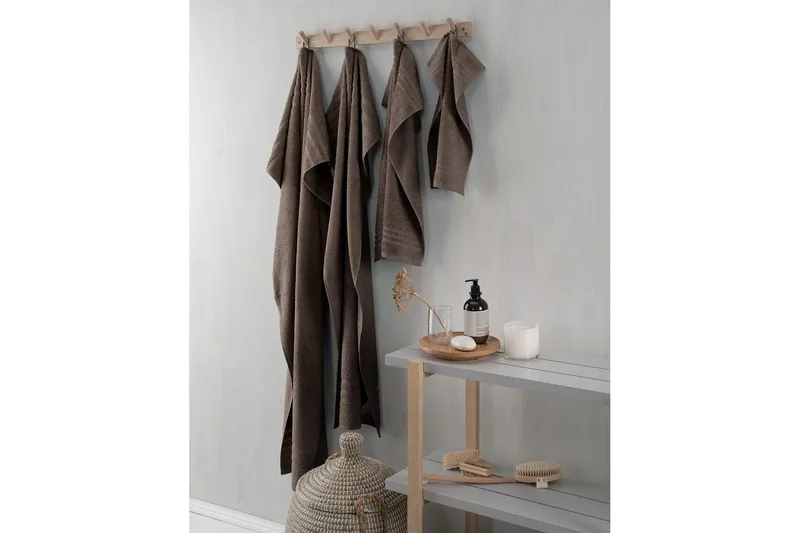 Gjesthåndkle Basic Frotté - Brun - Tekstiler & tepper - Baderomstekstiler