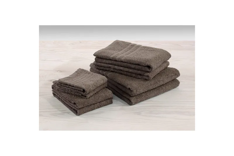 Gjesthåndkle Basic Frotté - Brun - Tekstiler & tepper - Baderomstekstiler