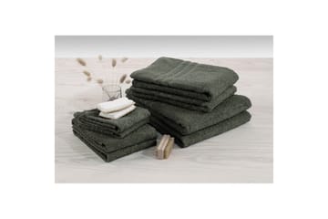 Gjesthåndkle Basic Frotté - Mørk grønn - Tekstiler & tepper - Baderomstekstiler