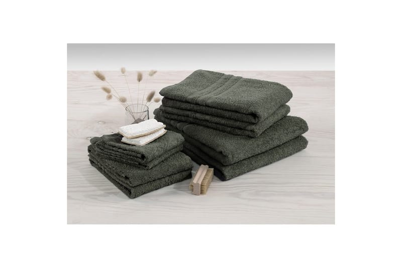 Gjesthåndkle Basic Frotté - Mørk grønn - Tekstiler & tepper - Baderomstekstiler