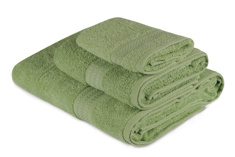 Håndkle Hobby Set om 3 - Gr�ønn - Håndklær