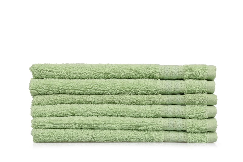Hobby Håndkle 30x50 cm 6-pk - Grønn - Tekstiler & tepper - Baderomstekstiler - Håndklær
