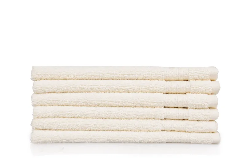 Hobby Håndkle 30x50 cm 6-pk - Creme - Tekstiler & tepper - Baderomstekstiler - Håndklær