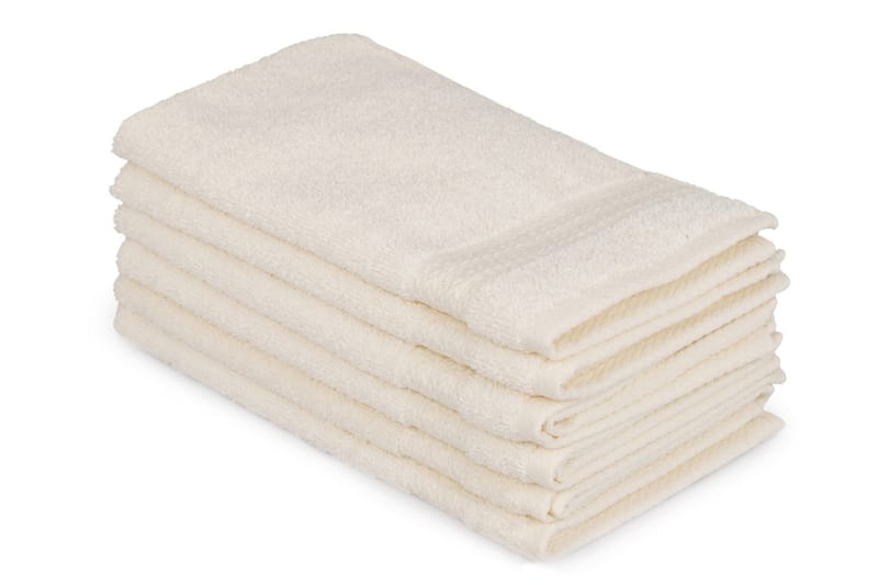 Hobby Håndkle 30x50 cm 6-pk, Creme