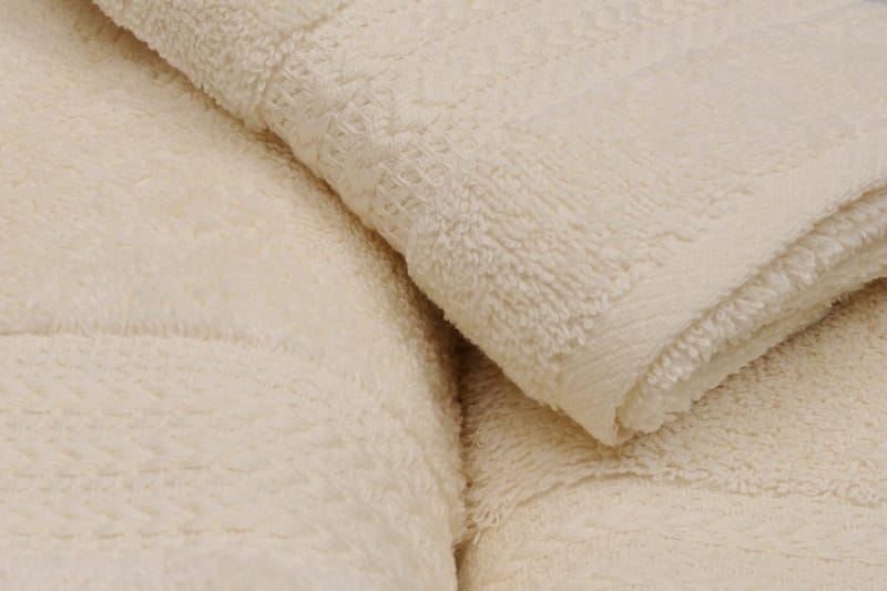 Hobby Håndkle Set om 3 - Creme - Tekstiler & tepper - Baderomstekstiler - Håndklær