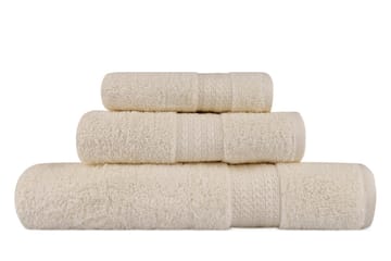 Hobby Håndkle Set om 3 - Creme - Tekstiler & tepper - Baderomstekstiler - Håndklær
