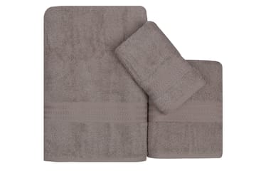 Hobby Håndkle Set om 3 - Grå - Tekstiler & tepper - Baderomstekstiler - Håndklær