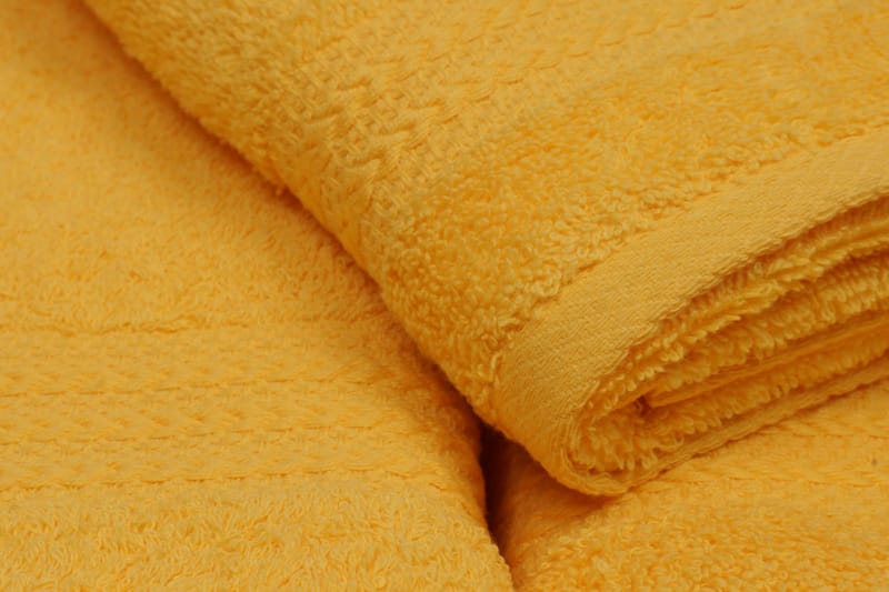 Hobby Håndkle Set om 3 - Mørkegul - Tekstiler & tepper - Baderomstekstiler - Håndklær